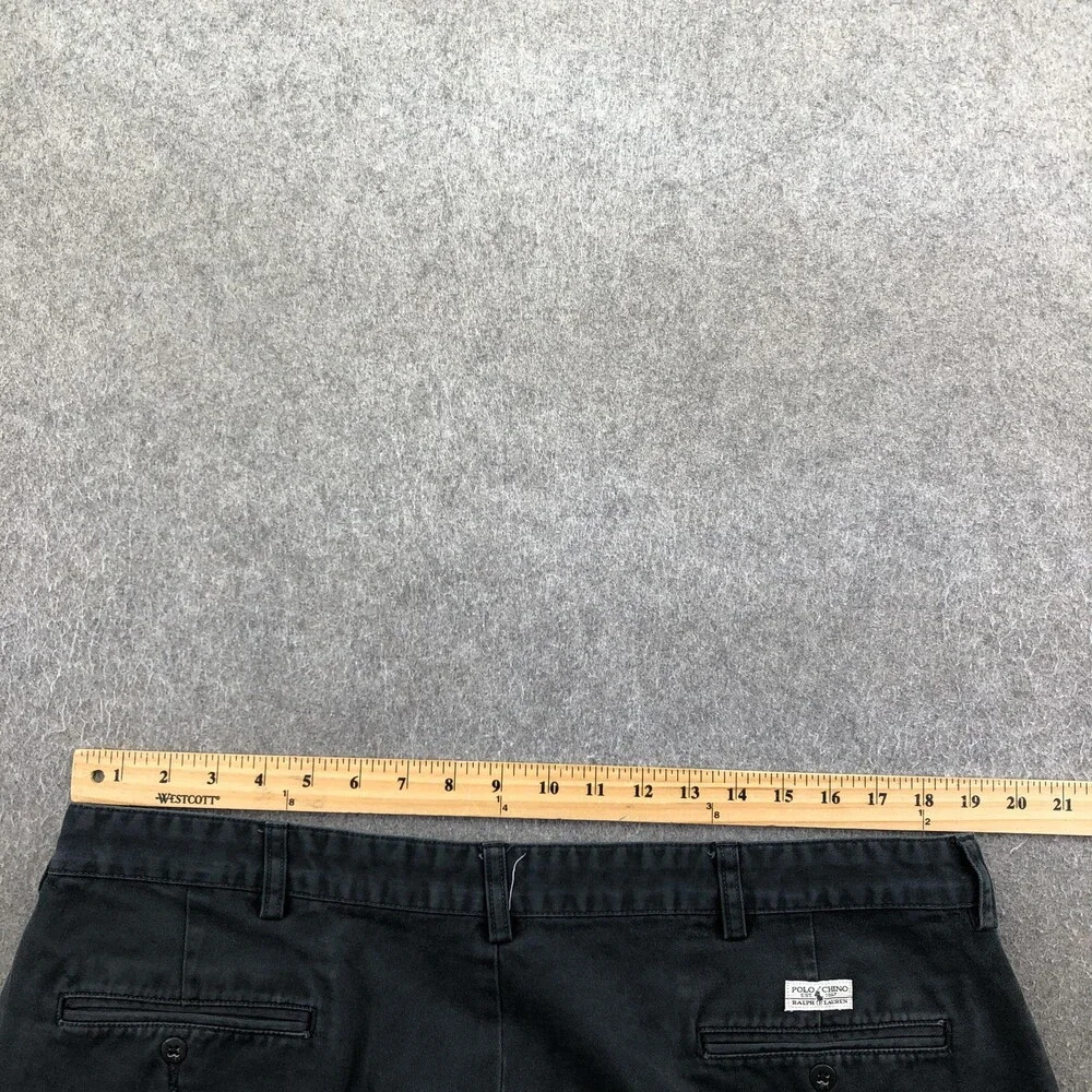Vintage Polo Ralph Lauren Shorts Mens 40 Gray Chino Pleated 10 Inseam Casual